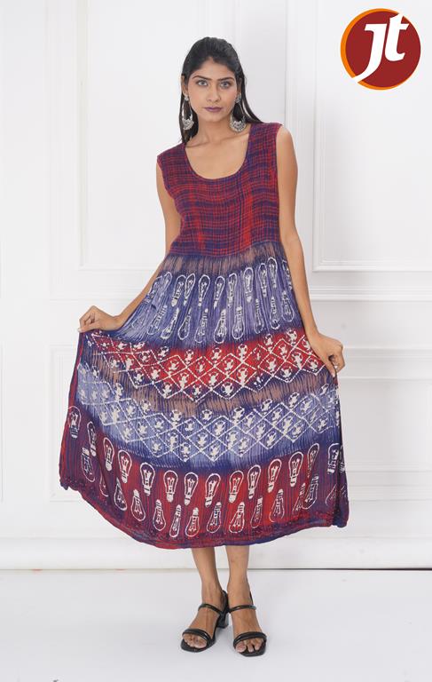 WOMEN WESTERN BOBBIN DRESS C/S